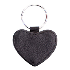 Heart PU Leather Keychain Sublimation Blank - White